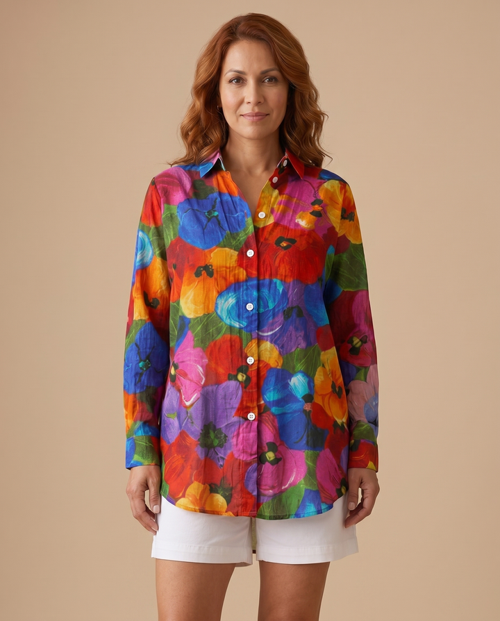 mix 2 floral blouse front